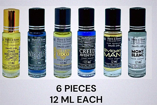 Men Assorted Roll On Oil 12 ML 6pc Limited Time Only